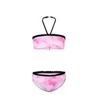 Retour Denim bandeau bikini Alison met all over print roze/zwart - thumbnail