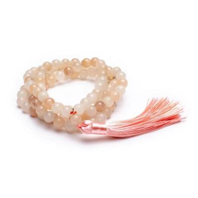 Edelstenen Mala roze Aventurijn met kwast - 108 kralen