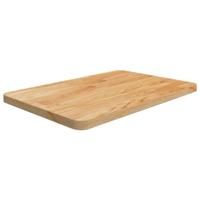 VidaXL Wastafelblad 60x40x2,5cm behandeld massief hout lichtbruin - thumbnail