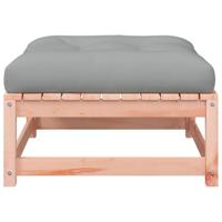 Tuinvoetenbank met kussen massief douglashout - thumbnail