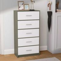 Ladenkast Max Home Wit Grijs Modern 58 x 112 x 30 cm - thumbnail