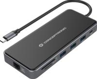 Conceptronic DONN15G laptop dock & poortreplicator Bedraad USB 3.2 Gen 1 (3.1 Gen 1) Type-C Grijs - thumbnail