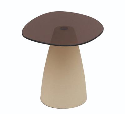 Sohome Organische Salontafel 'Jacky' Glas en betonlook, 50 x 43cm