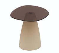 Sohome Organische Salontafel 'Jacky' Glas en betonlook, 50 x 43cm - thumbnail