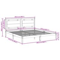 Bedframe extra lang zonder matras massief hout wit 200x210 cm - thumbnail