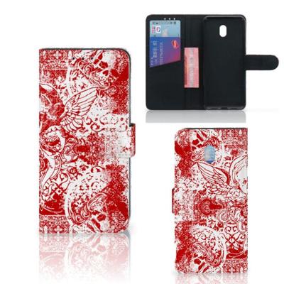 Telefoonhoesje met Naam Xiaomi Redmi 8A Angel Skull Rood Telefoonhoesje met Naam Xiaomi Redmi 8A Angel Skull Rood