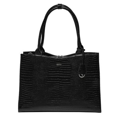 Business Bag crocodile 15.6" laptop tas voor dames -Black