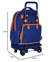 Schoolrugzak met Wielen Compact Valencia Basket M918 Blauw Oranje (33 x 45 x 22 cm) - thumbnail