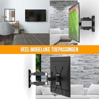 NANOOK Draaibare muurbeugel voor 32-55 inch tv's - Kantelbaar - Wandbeugel voor LCD-, LED-, QLED- en OLED-tv's - thumbnail
