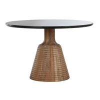 Eettafel Home ESPRIT Zwart Natuurlijk Marmer Acacia 115 x 115 x 76 cm - thumbnail