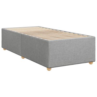 Boxspring met matras stof lichtgrijs 90x190 cm