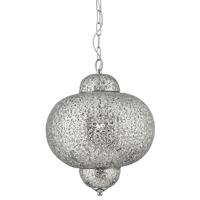 Searchlight Marokaanse stijl hanglampFretwork RVS - 9221-1SS - thumbnail