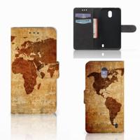 Nokia 2 | Flip Cover | Wereldkaart - thumbnail