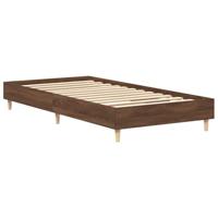 Bedframe zonder matras 75x190 cm spaanplaat bruin eikenkleurig - thumbnail