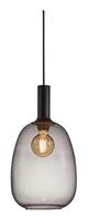 Smoke glas Hanglamp &apos;Alton 23&apos; zwart E27 fitting 23 cm - thumbnail