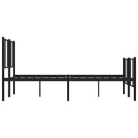 Bedframe met hoofd- en voeteneinde metaal zwart 120x200 cm - thumbnail