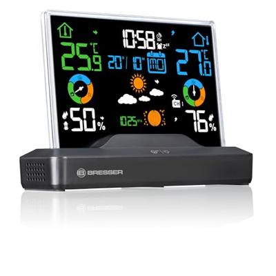 Draadloos BRESSER kleur-weerstation met randloos display Draadloos BRESSER kleur-weerstation met randloos display