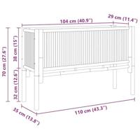 Verhoogde plantenbak Bruin 110 x 35 x 70 cm Bamboe - thumbnail