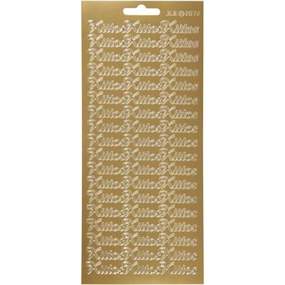 Creativ Company Stickers, kiitos, vel 10x23 cm, goud, 1 vel