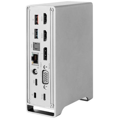 CLUB3D USB Gen2 Type-C Triple Display DP Alt mode Displaylink Dynamic PD Charging Dock met 120 Watt