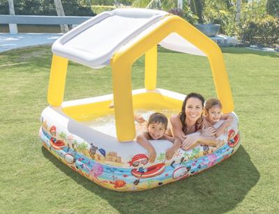 Intex opblaaszwembad met zonnedak