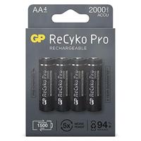 GP Batterijen ReCyko+Pro HR06 Mignon (AA) batterij NiMH 2000 mAh 1,2 V 4 stuks - thumbnail
