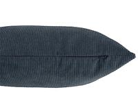 J-Line kussen Rib Vierkant - fluweel - grijsblauw - thumbnail