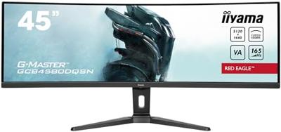 Iiyama G-Master Curved Red Eagle Gaming monitor Energielabel F (A - G) 114.3 cm (45 inch) 5120 x 1440 Pixel 32:9 0.8 ms HDMI, DisplayPort, Hoofdtelefoon (3.5 Iiyama G-Master Curved Red Eagle Gaming monitor Energielabel F (A - G) 114.3 cm (45 inch) 5120 x 1440 Pixel 32:9 0.8 ms HDMI, DisplayPort, Hoofdtelefoon (3.5