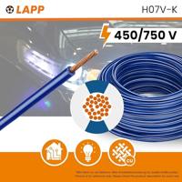 LAPP 4520921/100 Enkele ader H07V-K 1 x 1.5 mm² Donkerblauw-wit 100 m - thumbnail