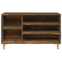 Schoenenkast 102x36x60 cm bewerkt hout gerookt eikenkleurig - thumbnail