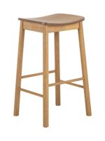 Bendt Barkruk 'Vernard' Eiken (zithoogte 74cm) - thumbnail