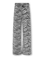 Kids ONLY winter jeansbroek meisjes - roze - KogHope - wide leg fit, zebra - thumbnail