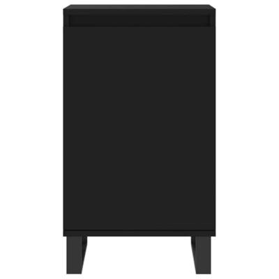 Dressoirs 2 st 40x35x70 cm bewerkt hout zwart