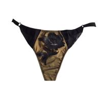 AMBRA Lingerie slips Laser Flowers Tanga Zwart 1665 - thumbnail