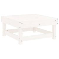 Tuinvoetenbanken met kussens 2 st massief grenenhout wit - thumbnail