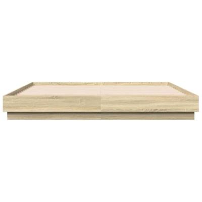 Bedframe bewerkt hout sonoma eikenkleurig 200x200 cm