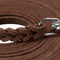 TRIXIE HONDENRIEM RUSTIC SLEEPLIJN VETLEER DONKERBRUIN 10 MTRX0,8 CM - thumbnail