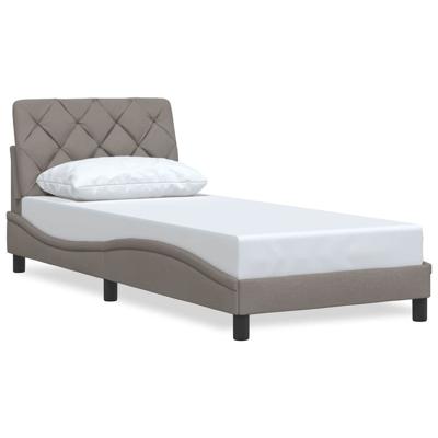 Bedframe zonder matras 90x200 cm stof taupe