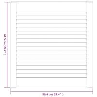 Louvredeur 61,5x59,4 cm massief grenenhout - thumbnail