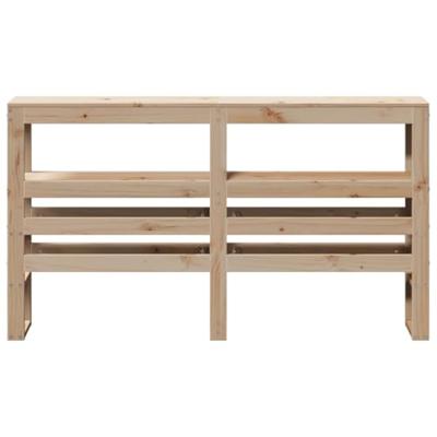 Hoofdbord met schappen 120 cm massief grenenhout