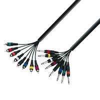 Adam Hall 3 Star L8 PC 0500 multikabel 8 x Jack TS naar 8 x RCA 5 m - thumbnail