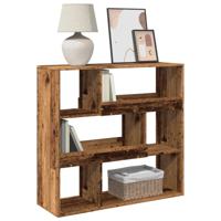 Boekenkast / kamerscherm 100x33x94,5 cm oud houtkleurig - thumbnail