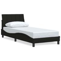 Bedframe zonder matras 90x190 cm stof zwart - thumbnail