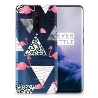 OnePlus 7 Pro | TPU Hoesje | Flamingo Triangle - thumbnail