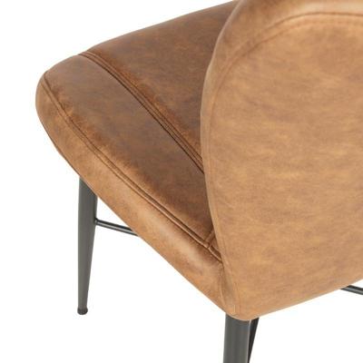 Industriële Eetkamerstoel Lexus (draaibaar) | Metaal Stof | Zwart Cognac Industriële Eetkamerstoel Lexus (draaibaar) | Metaal Stof | Zwart Cognac