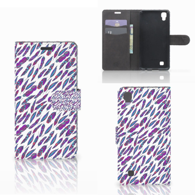 LG X Power Telefoon Hoesje Feathers Color