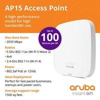 Hewlett Packard Enterprise Instant On AP15 (RW) access point (Wi-Fi 5 Wave2 4x4) - thumbnail