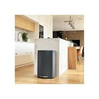 Pattumiera da cucina a pedale - ADMIRAL - KITCHEN MOVE - 50L - Design - Grigio opaco in acciaio inox - thumbnail