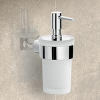 Zeepdispenser Sapho Pirenei Hangend 125 ML Chroom / Satijnglas - thumbnail
