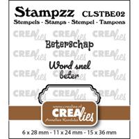 Crealies • stampzz stempelset beterschap 02: 2 teksten + 1 tag/label - thumbnail